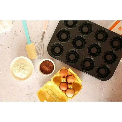 Bakvorm Rum Baba Zenker 12 Stuks | Mini Savarins | RVS Teflon - Dahomy