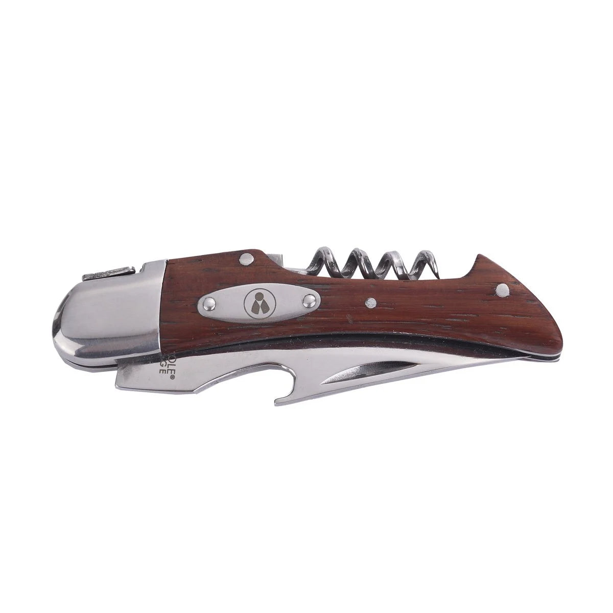 Laguiole Heritage  sommelier zakmes kurkentrekker RVS opvouwbaar 3-in-1 wijn accessoire
