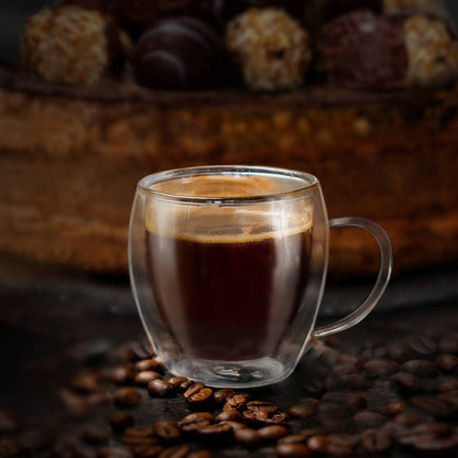 Espresso thermoglazen 100ml met handvat voor barista kwaliteit thuis
