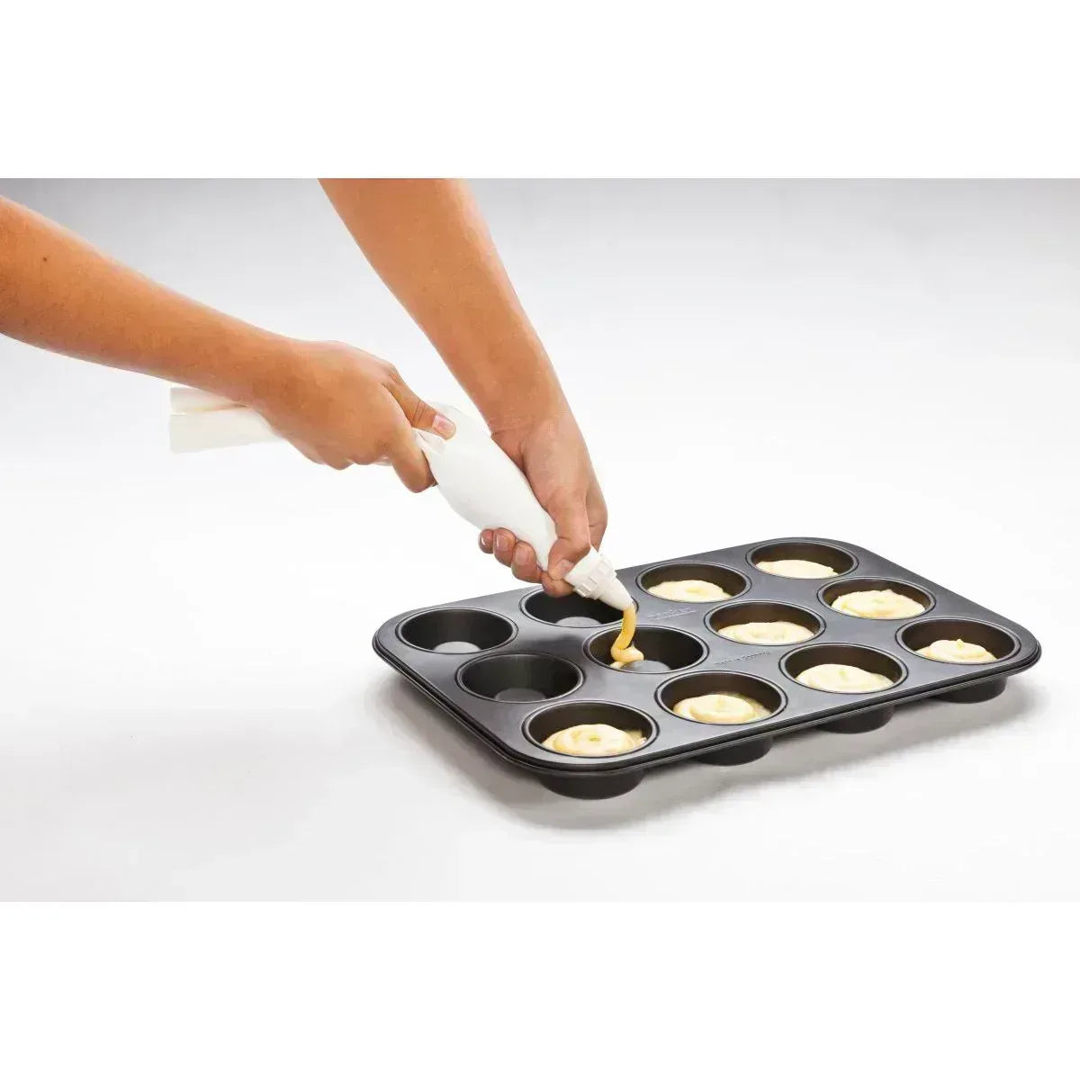 Bakvorm Rum Baba Zenker 12 Stuks | Mini Savarins | RVS Teflon - Dahomy