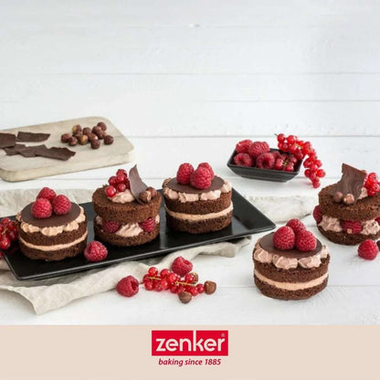 Bakplaat Mini Zenker 12 Ronde Vormpjes | Black Metallic | Uitneembaar - Dahomy