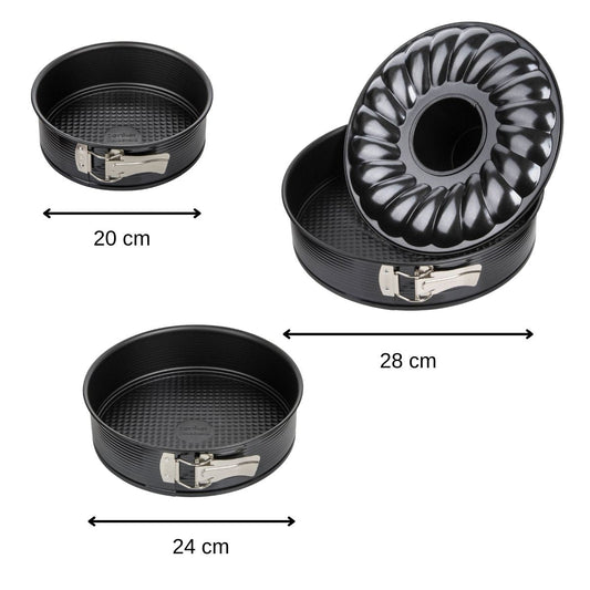Zenker set van 3 springvormen 20-24-28cm met non-stick coating
