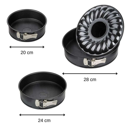 Springvormen Set Zenker 3-delig | Ø20 24 28cm | Non-stick Teflon - Dahomy.nl