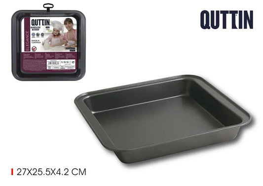 Bakvorm Vierkant 26x27cm – Carbonstaal Vaatwasserbestendig | Quttin - Dahomy.nl