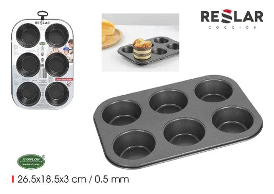 Muffinvorm Quttin 6 Stuks | Anti-aanbak | Cupcakes Muffins - Dahomy.nl