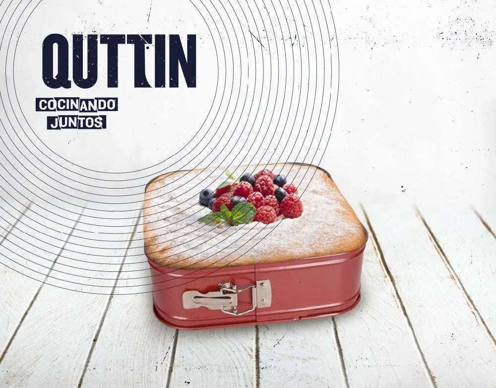 Bakvorm Vierkant 24x24 cm PFOA-Vrij Cherry – Koolstofstaal | Quttin - Dahomy.nl