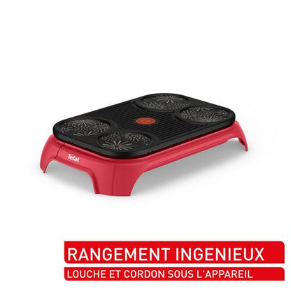 Tefal pannenkoekenmaker breedte zijkant volledig overzicht formaat.