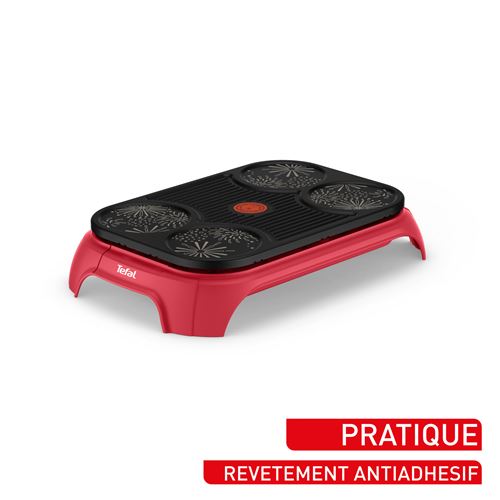 Tefal pannenkoekenmaker zijkant overzicht compact design keukenapparaat.