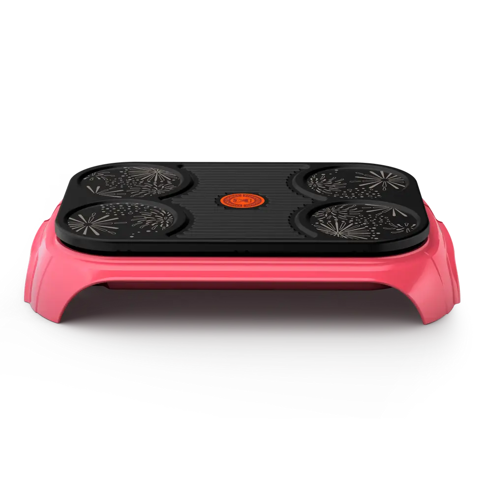 Tefal pannenkoekenmaker zijkant detail RVS behuizing keukenapparaat.