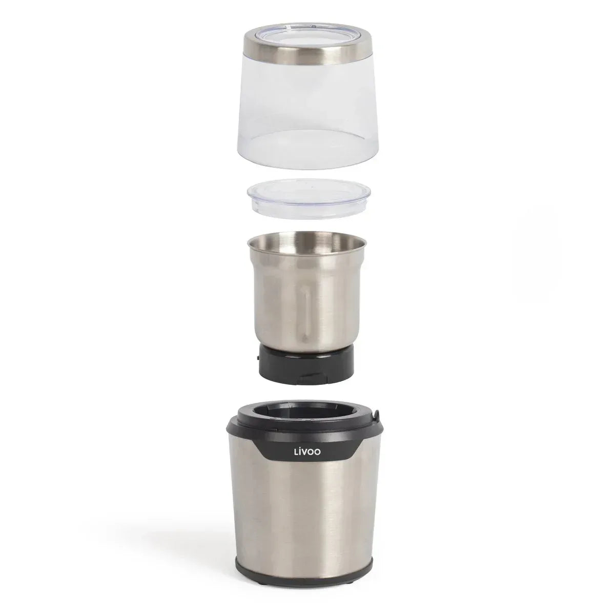 Koffiemolen Elektrisch Livoo 80g | RVS Messen | 8-12 Kopjes | Veiligheidsafdekking - Dahomy.nl