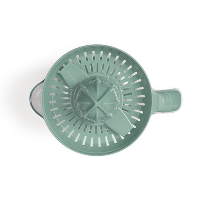 Livoo groene citruspers detail van de perskegel en opvangschaal