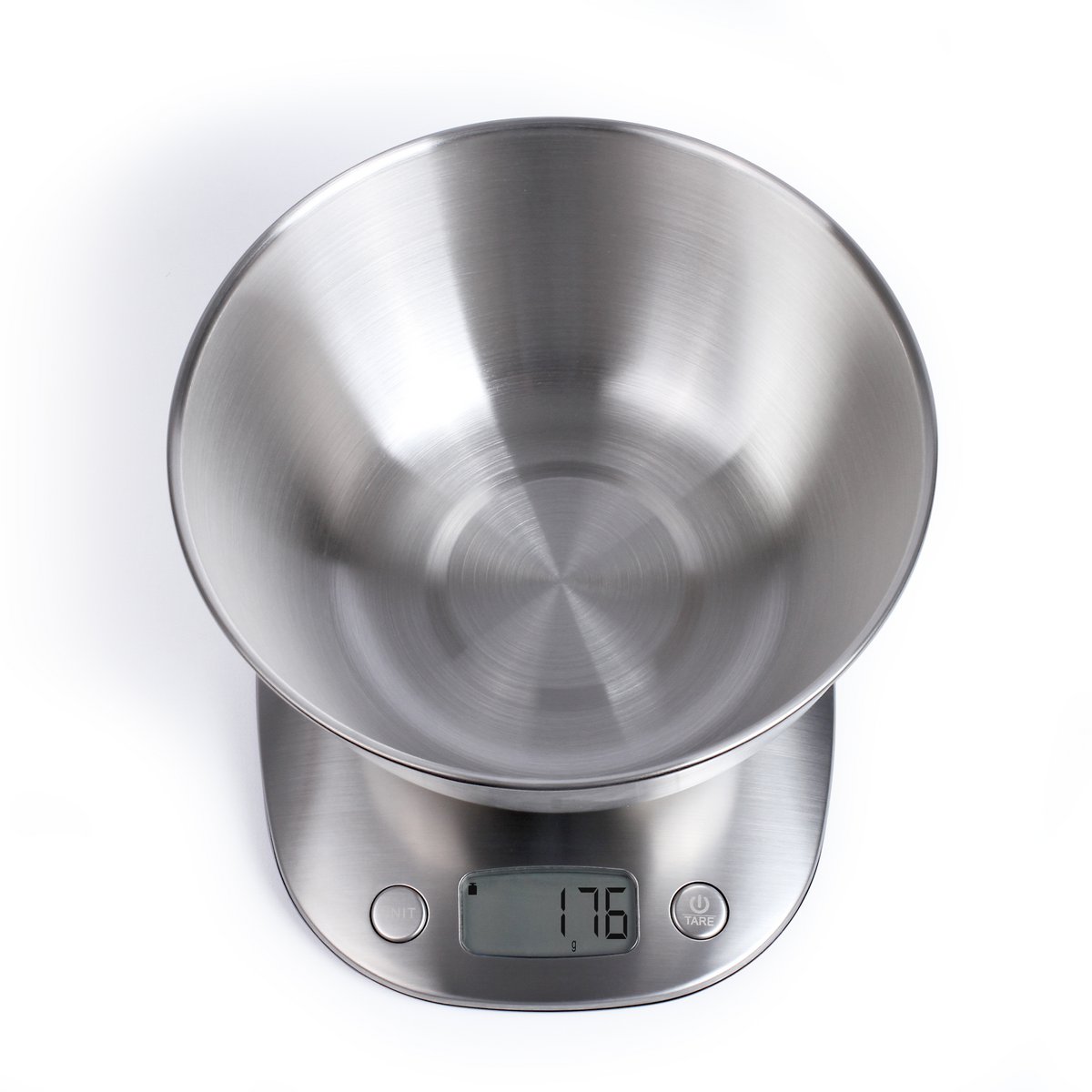 Livoo keukenweegschaal met 2 liter RVS kom en LCD-scherm voor nauwkeurig wegen