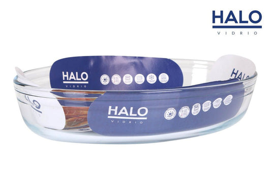 Glazen ovenschaal ovaal 2200 ml hittebestendig glas