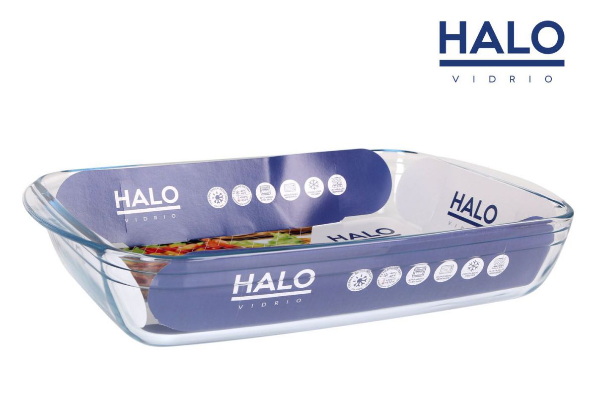 Glazen ovenschaal rechthoekig 5000 ml hittebestendig glas