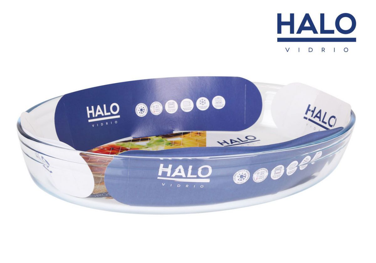 Ovale Ovenschalen Set Glas - 3-delig (1.8L, 2.2L & 3.4L XL) inclusief Quttin Ovenwanten Set van 2 - Hittebestendig Glas