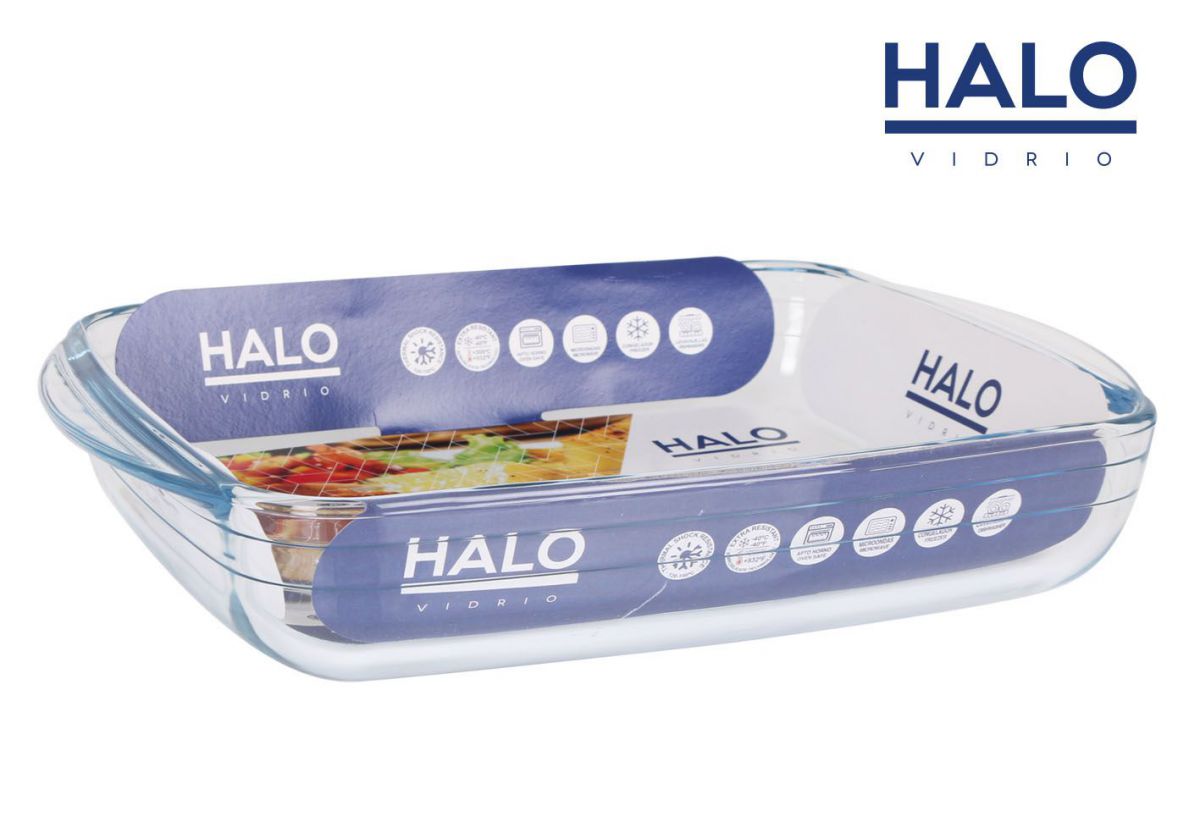 Glazen ovenschaal rechthoekig 1900 ml hittebestendig glas