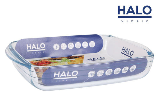 Glazen ovenschaal rechthoekig 1900 ml hittebestendig glas