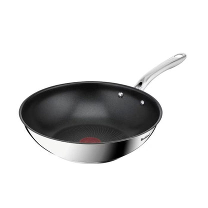 Tefal Infinite Wokpan 28 cm RVS Titanium anti-aanbaklaag inductie geschikt vooraanzich.