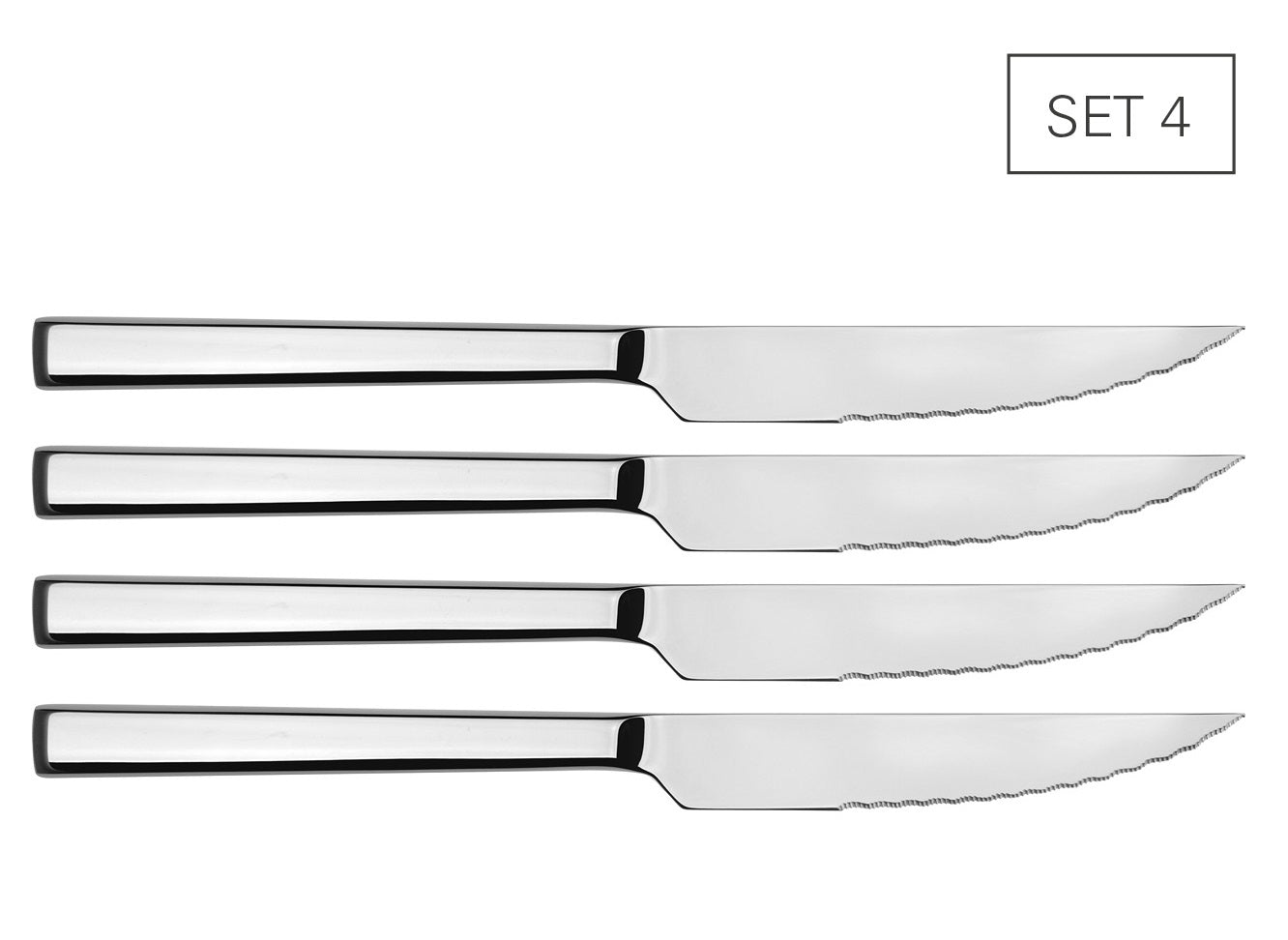Karl Weis Steakmessen Set van 4 – Gekarteld RVS Lemmet 23 cm | Geschenkverpakking