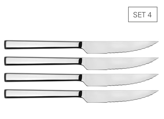 Karl Weis Steakmessen Set van 4 – Gekarteld RVS Lemmet 23 cm | Geschenkverpakking