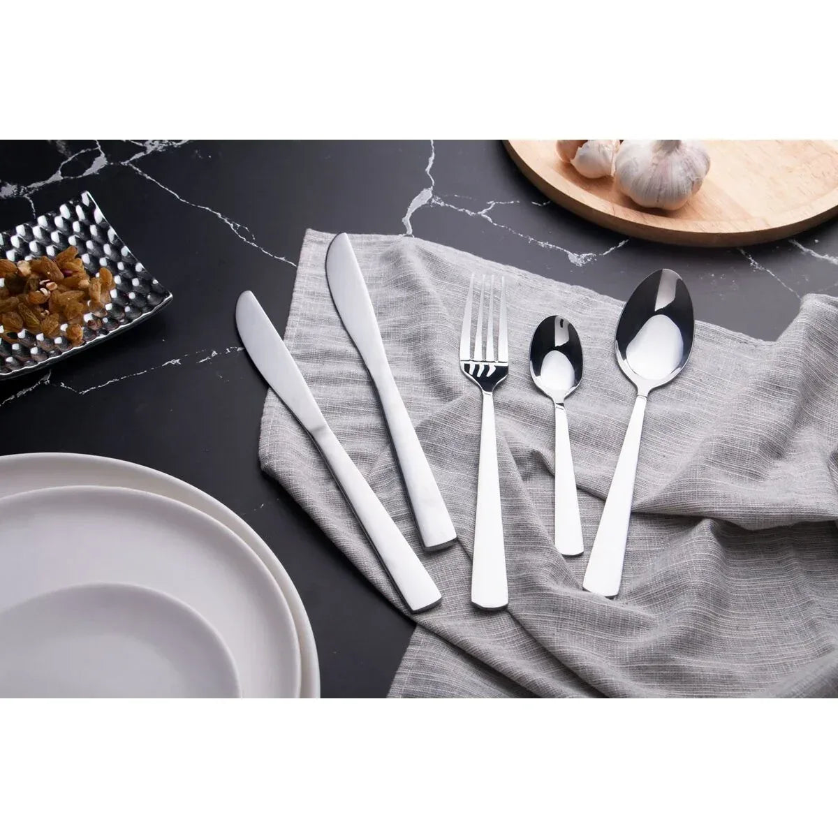 Bestekset Swiss Pro+ 24 Stuks RVS | 6 Personen | Elegant - Dahomy