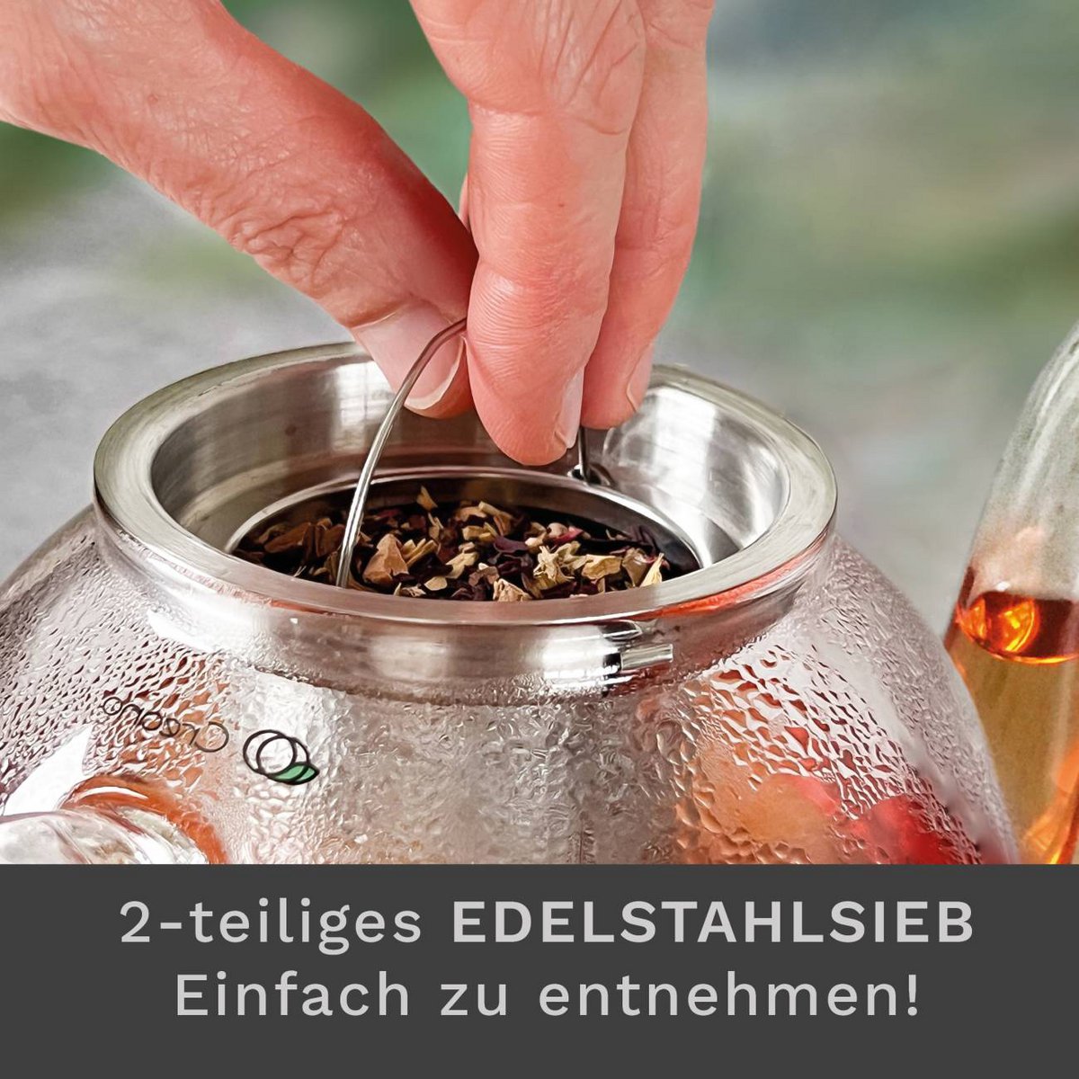 Creano glazen theepot vaatwasserbestendig en hittebestendig

