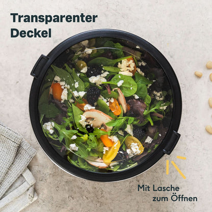 Silberthal saladekommen set lekvrij voor barbecue picknick en onderweg meenemen
