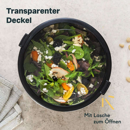 Silberthal saladekommen set lekvrij voor barbecue picknick en onderweg meenemen
