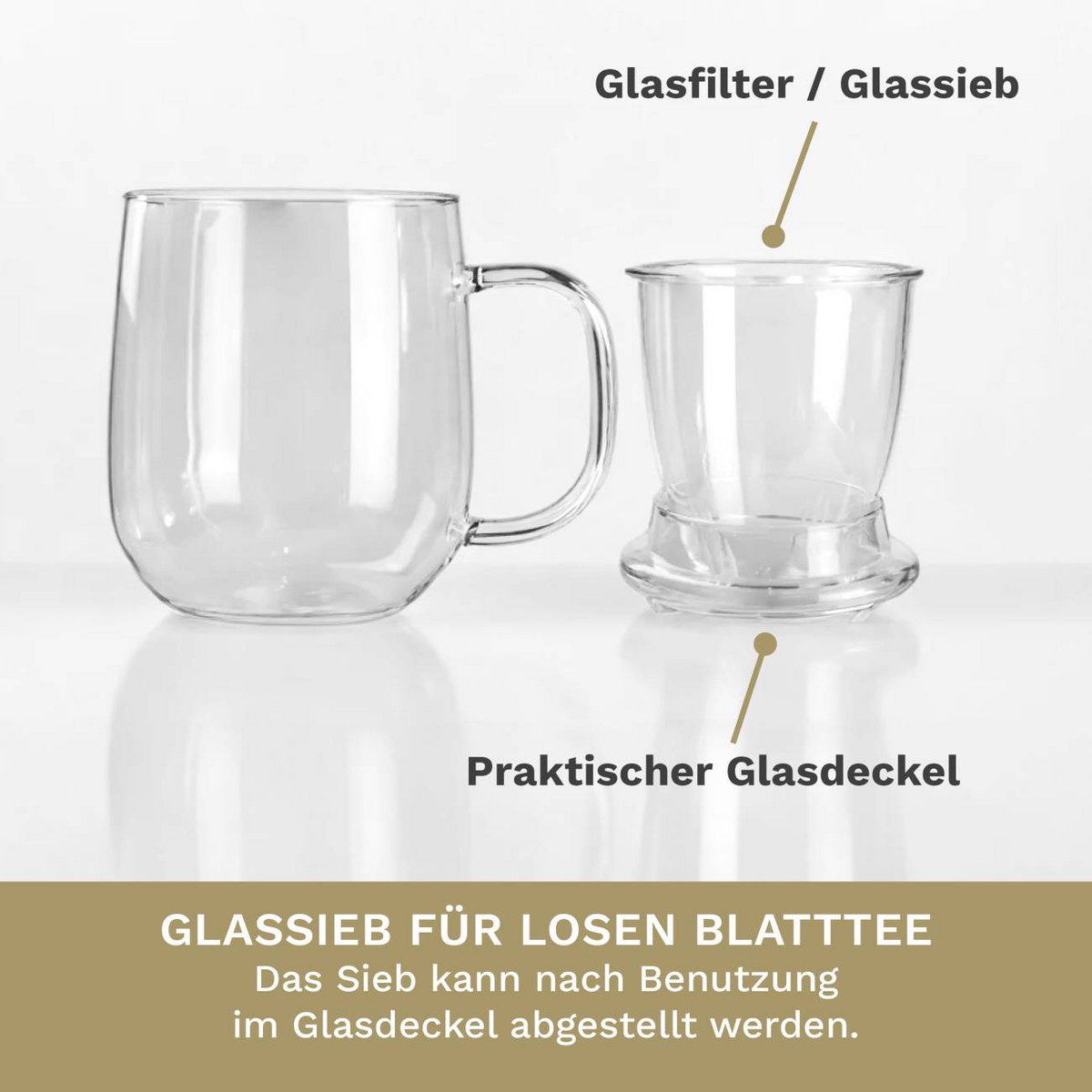 Grote theekop 450ml Creano veelzijdig voor thee koffie en latte