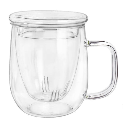 Creano theeglas met glazen zeef 450ml voor fruitthee groene thee zwarte thee
