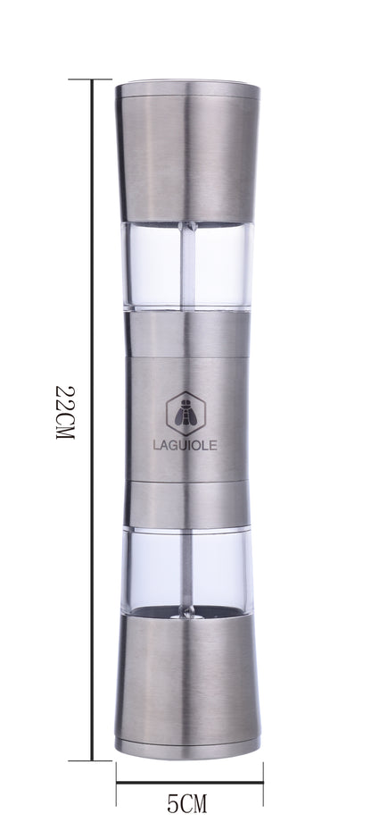 LAGUIOLE duo zout- en pepermolen satijn roestvrij staal 22cm
