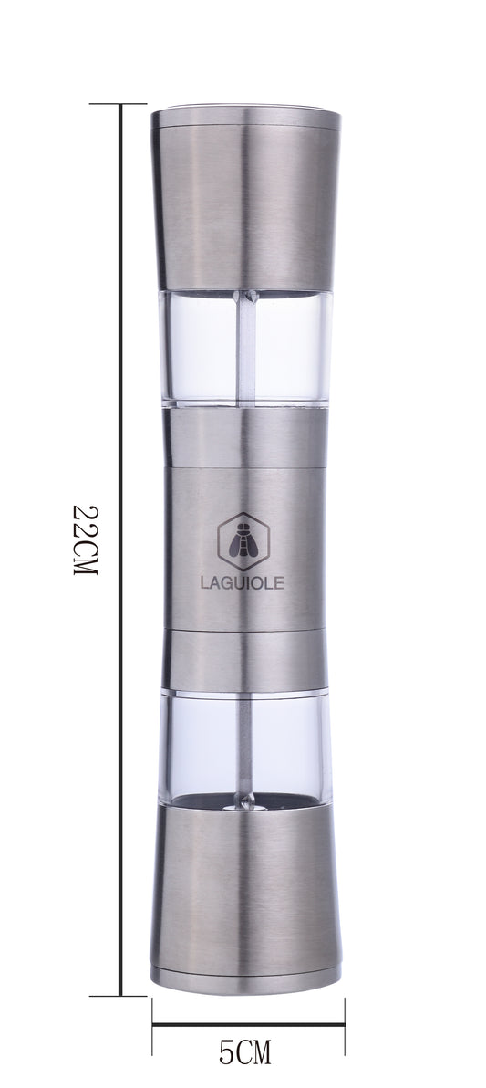 LAGUIOLE duo zout- en pepermolen satijn roestvrij staal 22cm
