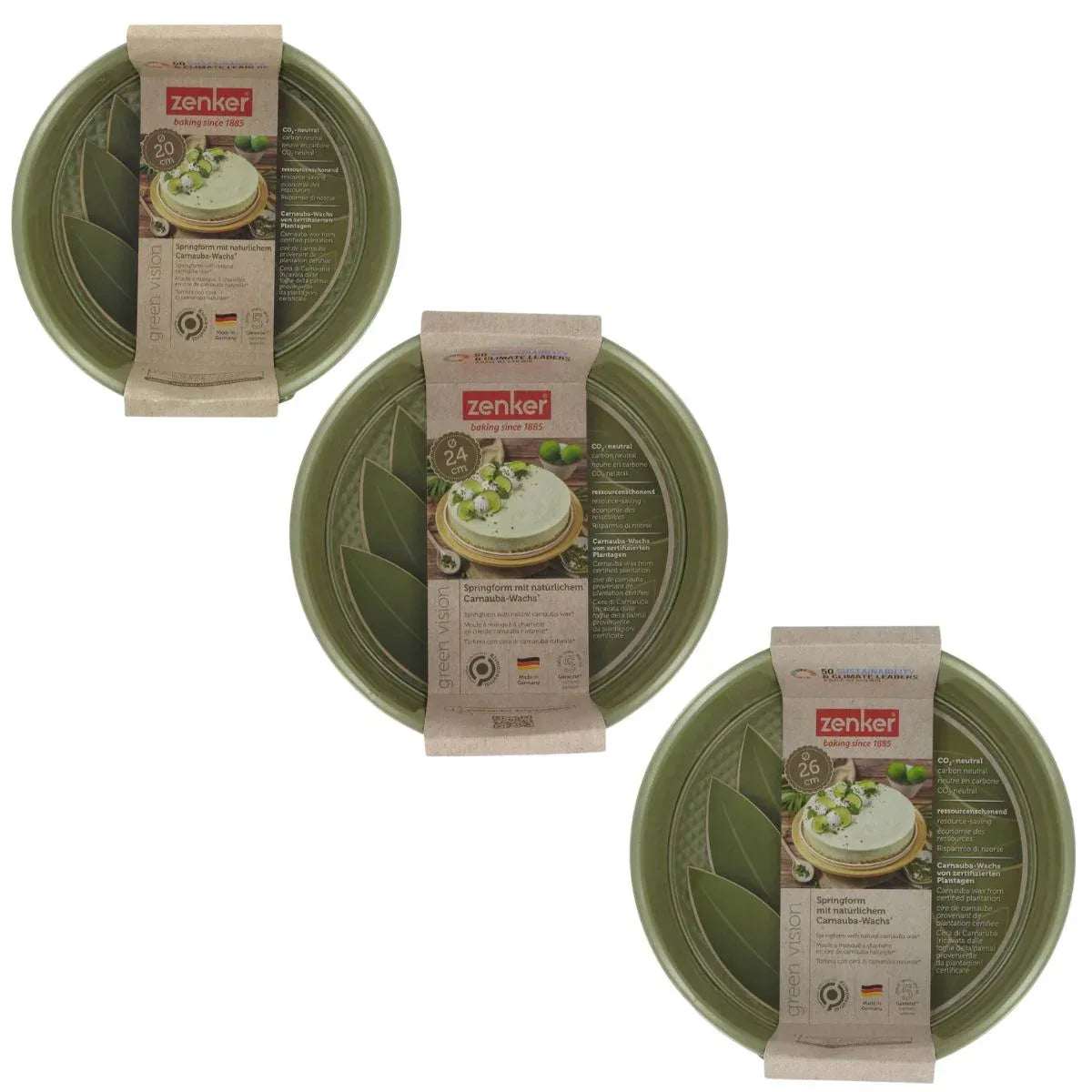 Zenker Set van 3 Springvormen - Duurzaam en Gebruiksvriendelijk - Dahomy.nl