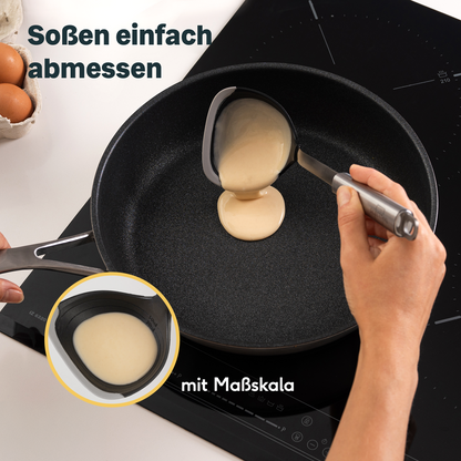 Silberthal Spatel en Serveerlepel - Hittebestendig siliconen met roestvrij stalen handvat
