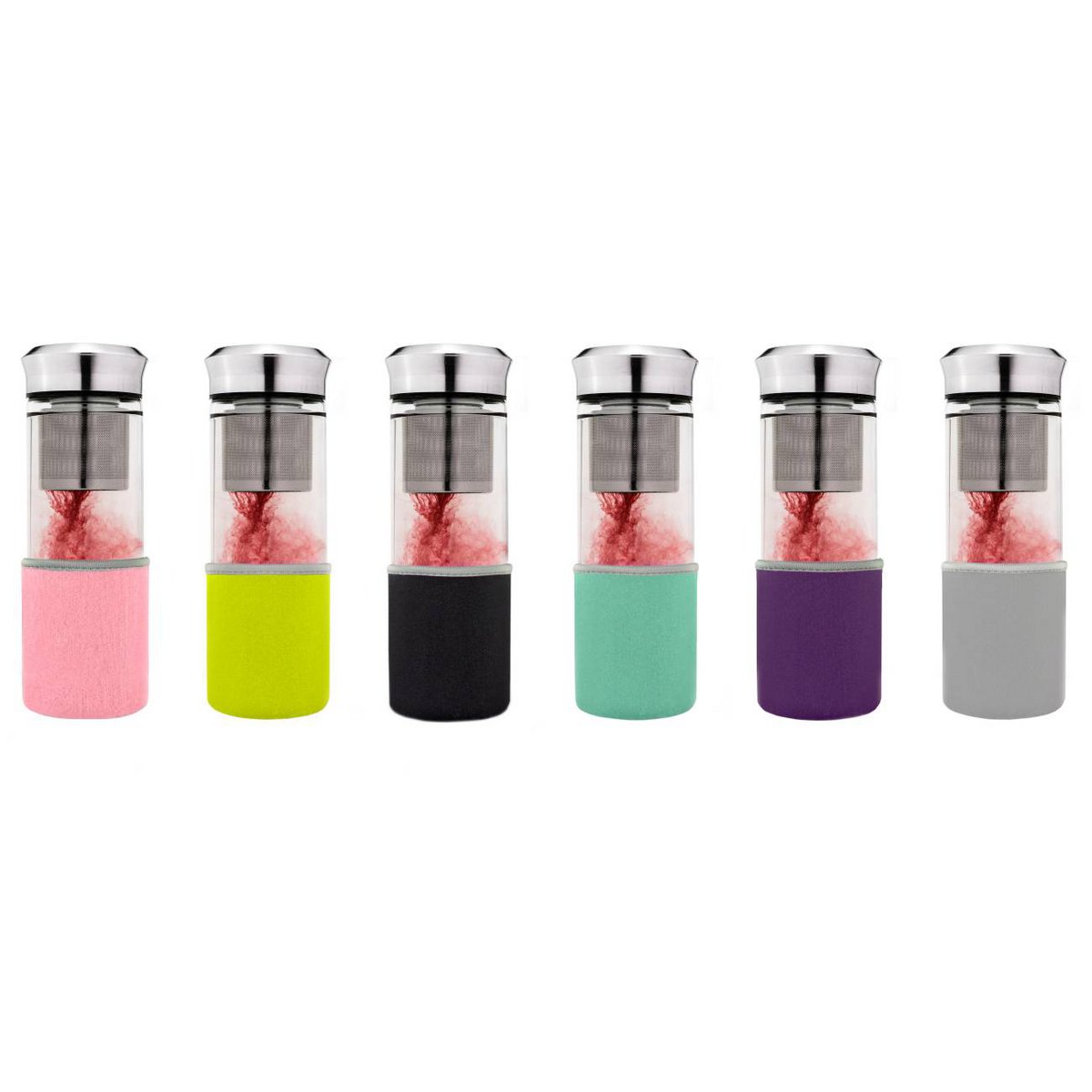 Creano Teamaker verkrijgbaar in 6 kleuren: zwart, grijs, roze, paars, groen en turquoise
